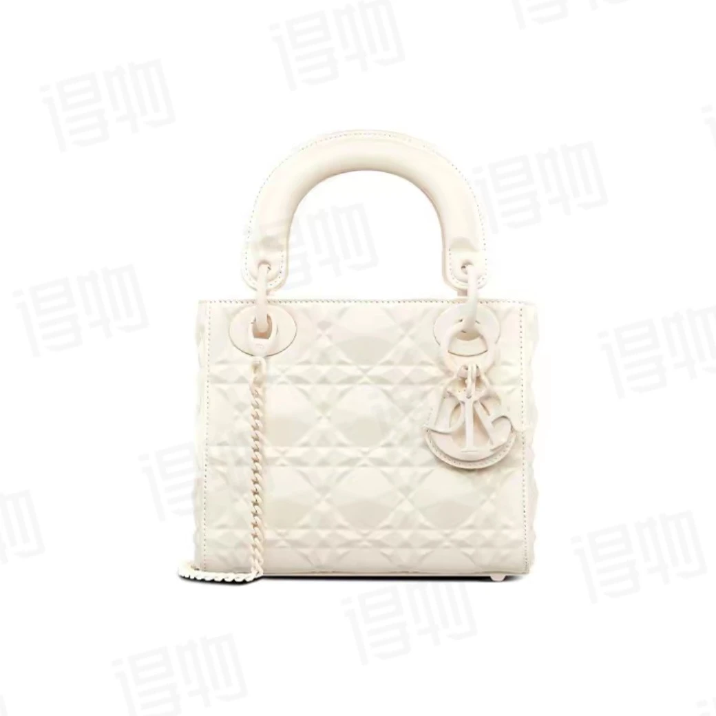 95新 DIOR/迪奥 白色/三格戴妃/手提包/单肩包B4260