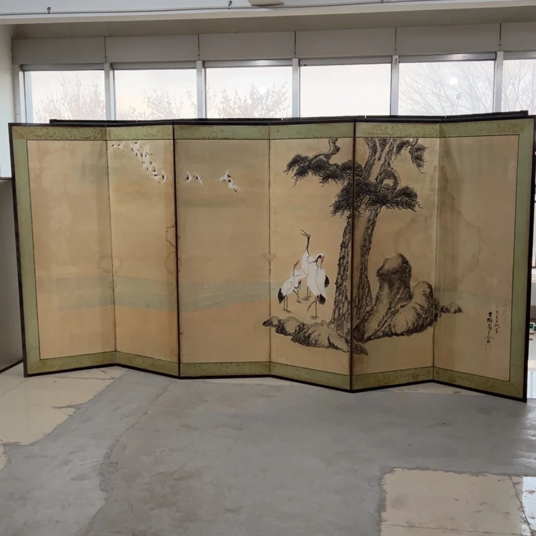 绘画屏风框画茶空间设计
