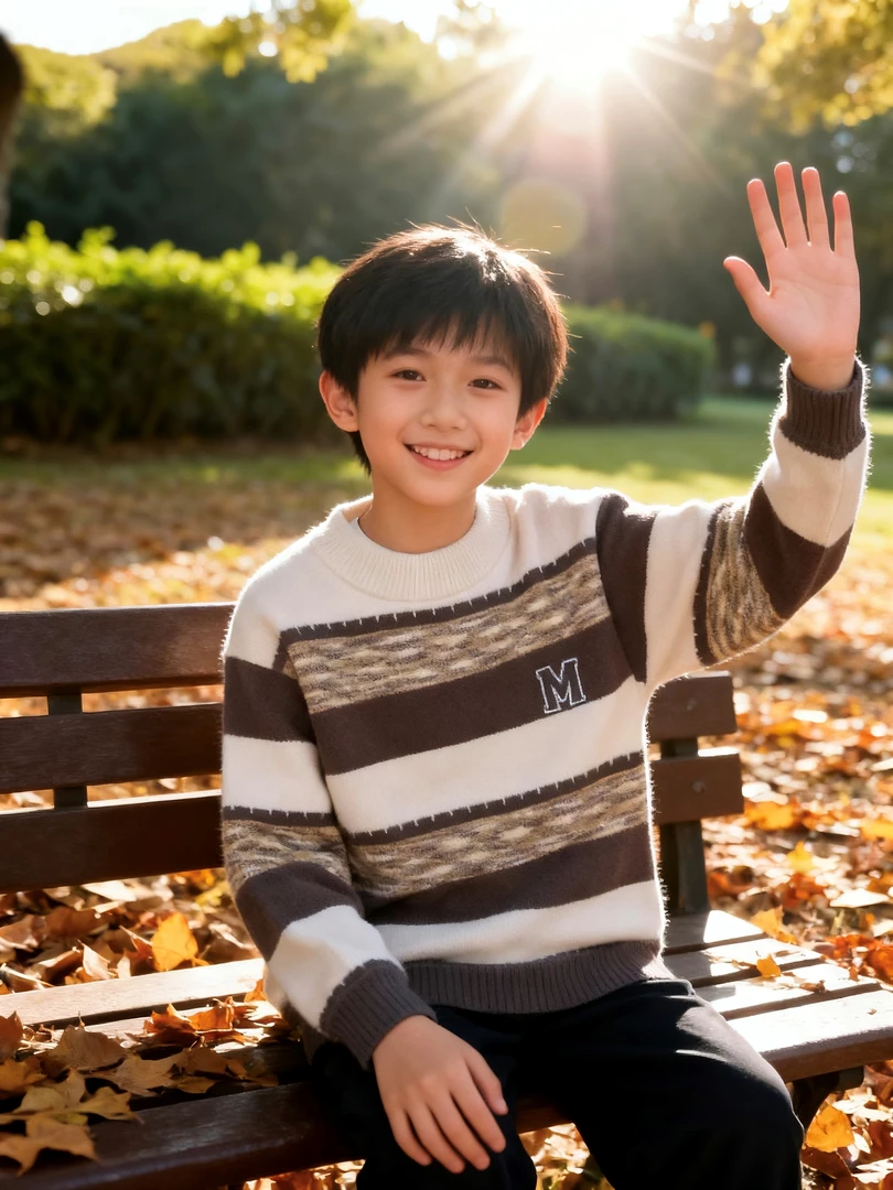 男童毛衣秋冬款2025新款加厚保暖男孩洋气中大童儿童针织衫圆领潮