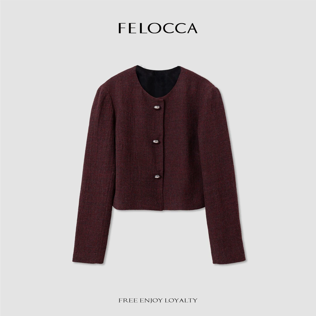 【FELOCCA】春秋新款休闲短款百搭时尚小香风外套CC2311