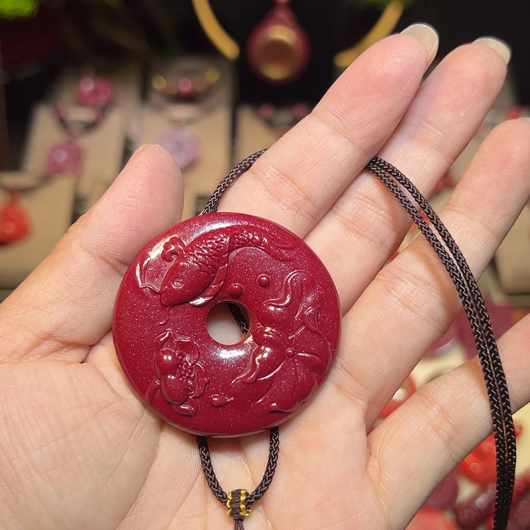 高含量紫金砂平安扣吊坠