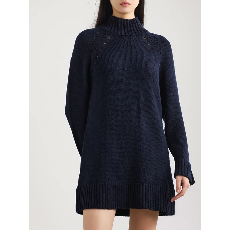 [折扣]CIAO LUCIA 秋冬女绵羊毛混纺迷你连衣裙