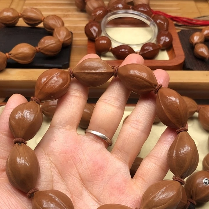 ˚***࿐橄榄核手串梅林铁核18 X28