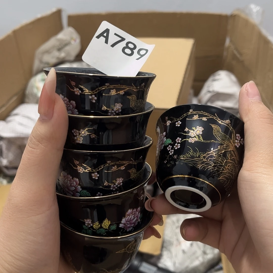 瓷片茶摆件工艺品摆件666