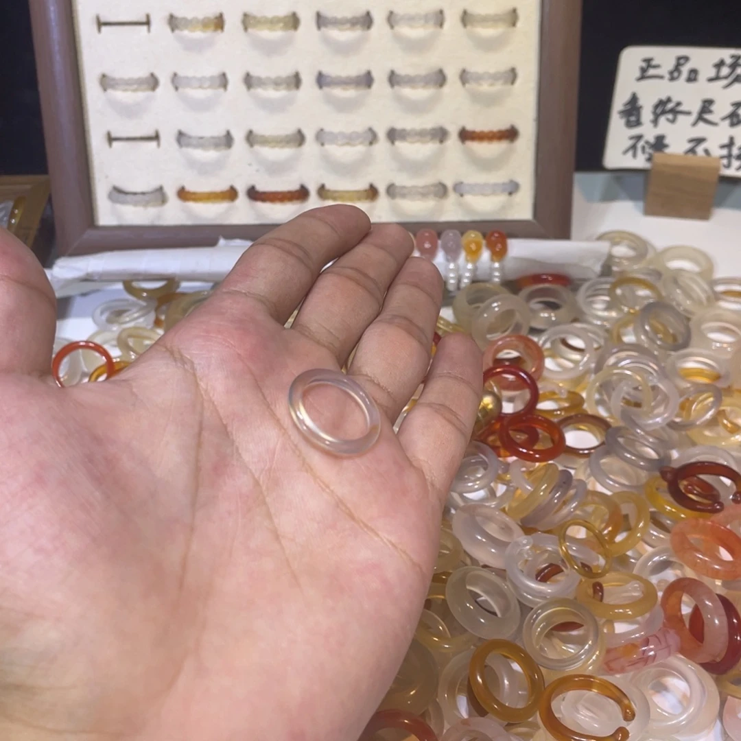 玛瑙/玉髓戒指未镶嵌34号港13