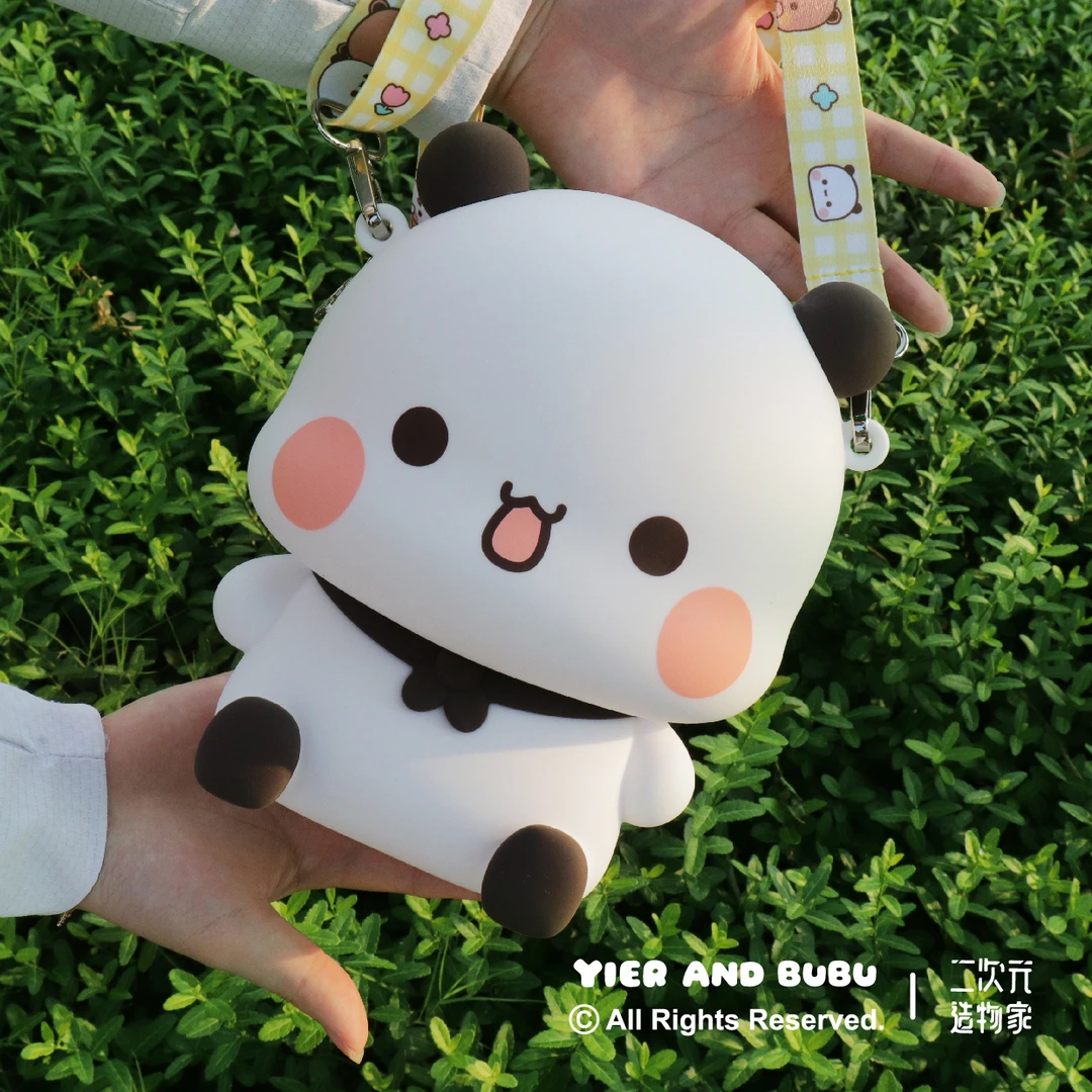 一二布布正版授权周边硅胶斜挎包可爱包包女孩卡通休闲小包手机包