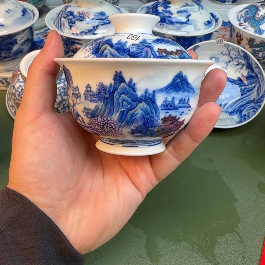 彦祖纯手工手绘茶具160