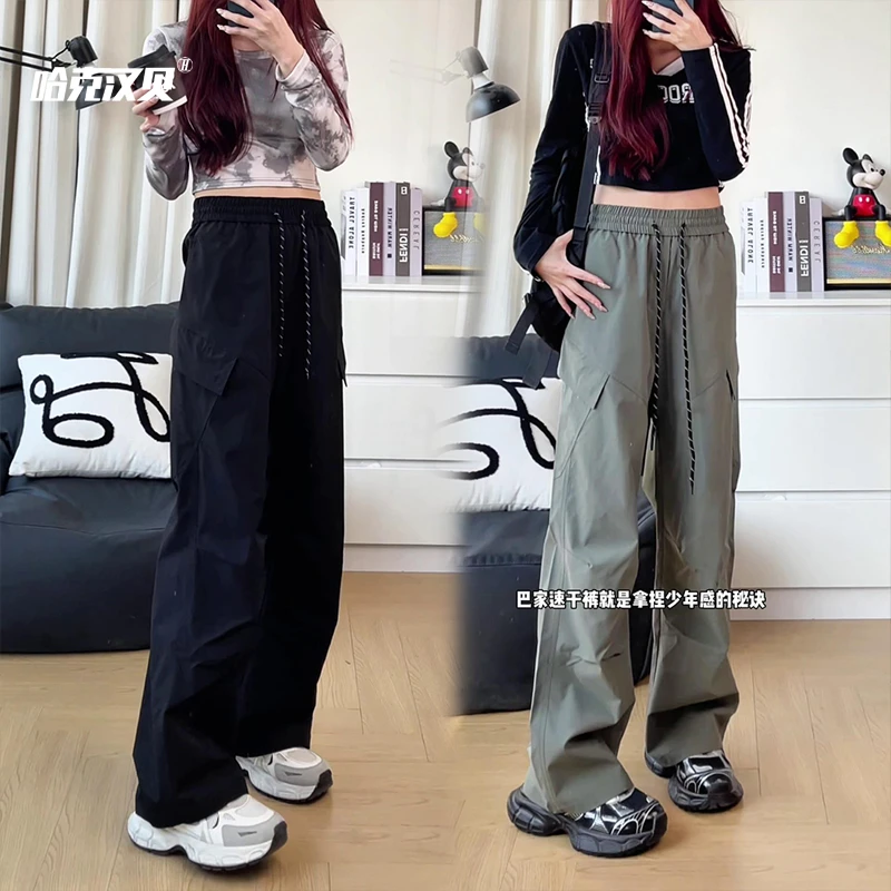 美式复古cleanfit直筒工装裤男女同款春夏季潮流百搭宽松休闲长裤