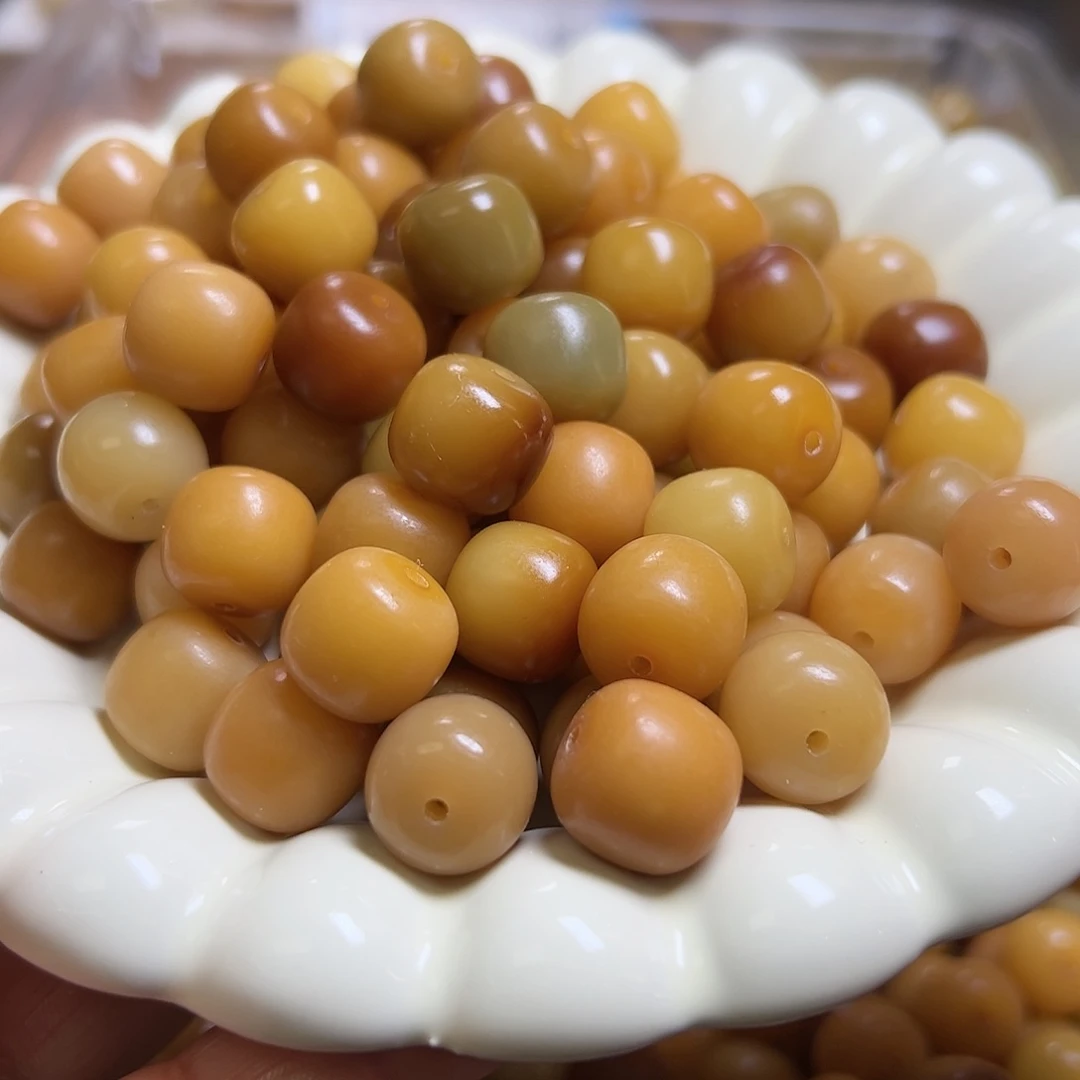 菩提根/象牙果吊坠卡14鸡油黄桶23颗