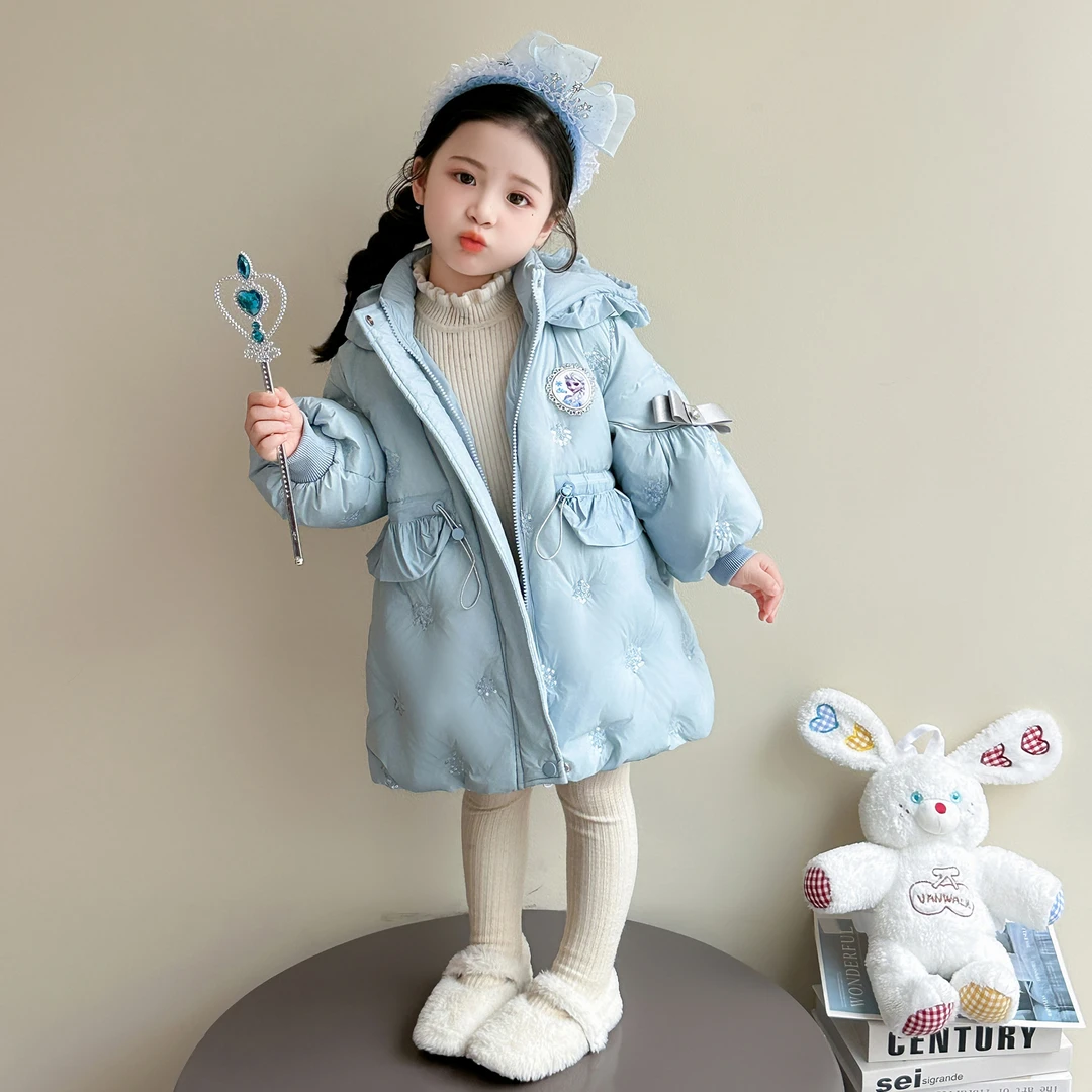 女童羽绒服外套冬装2025新款爱莎女宝宝冬季艾莎公主儿童绒羽服潮