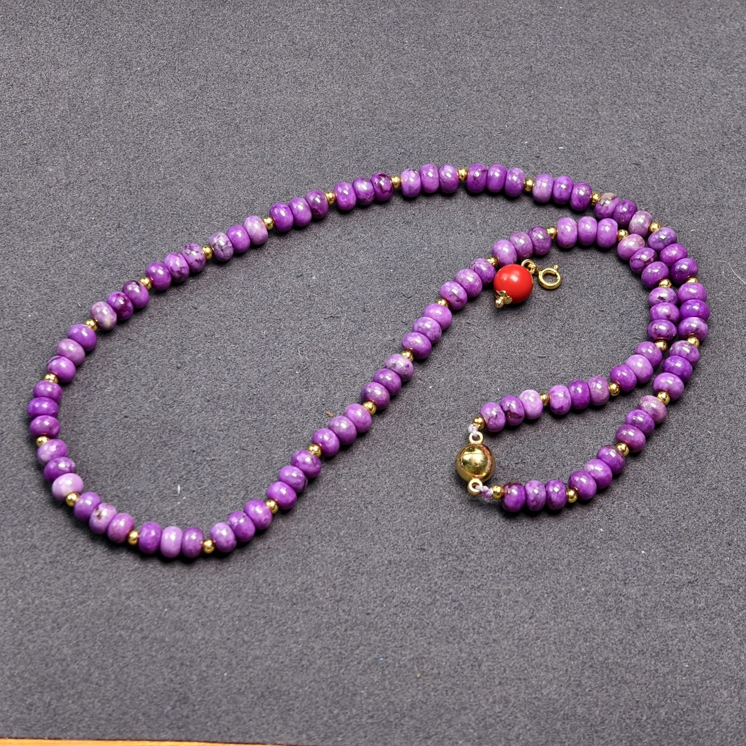 SJL紫盘珠项链24-189