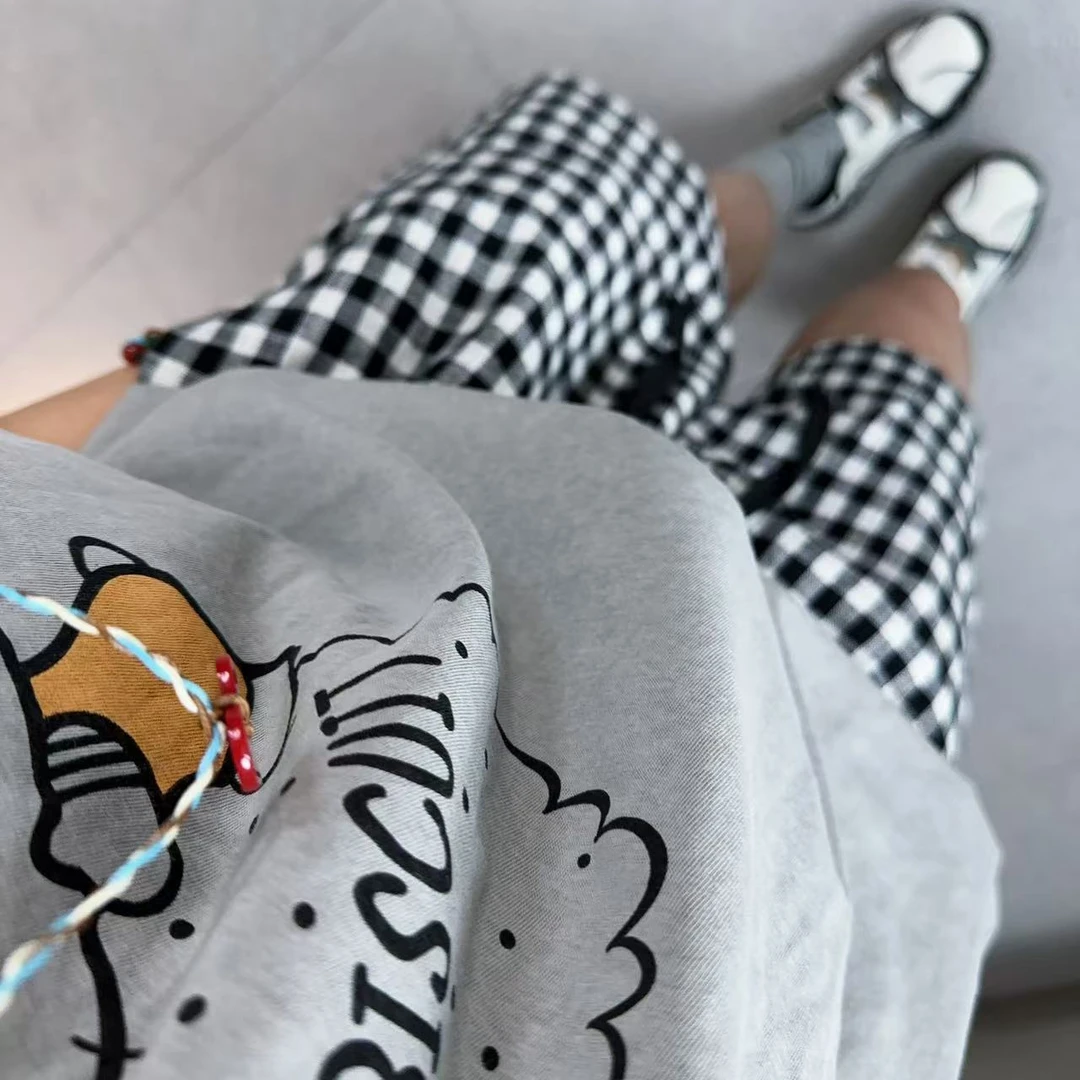 SISTERS【手洗或洗衣袋洗】格纹大长腿双规格裤