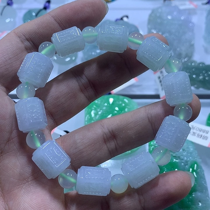 翡翠未镶嵌颈饰天然翡翠A货手串
