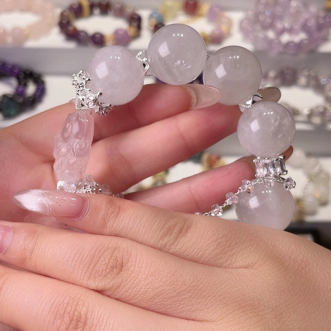 水晶手链合金小**咪尺寸