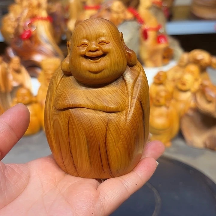 柏木太行崖柏弥勒佛