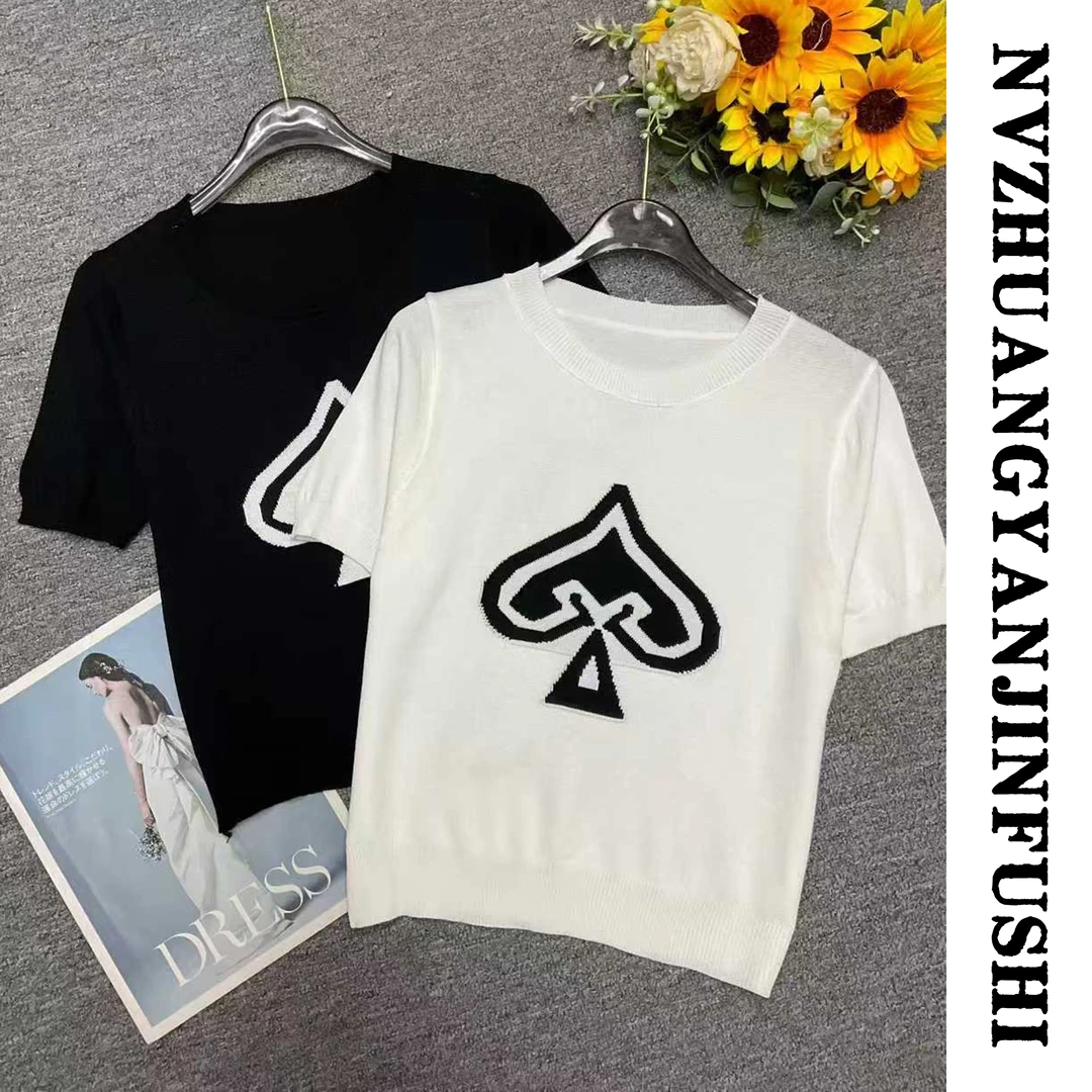 【针织心形图案弹力】-女款秋冬弹力针织衫长袖时尚百搭