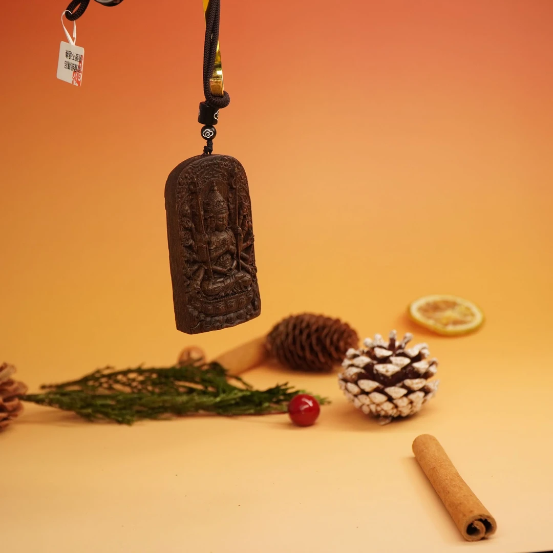 D43沉香【文莱黑奇楠树心满油吊牌【千手】】28.4g-NJ101300601081-43