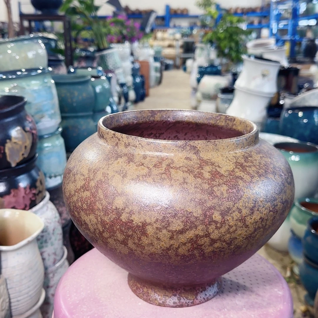 花盆紫砂高21口17……