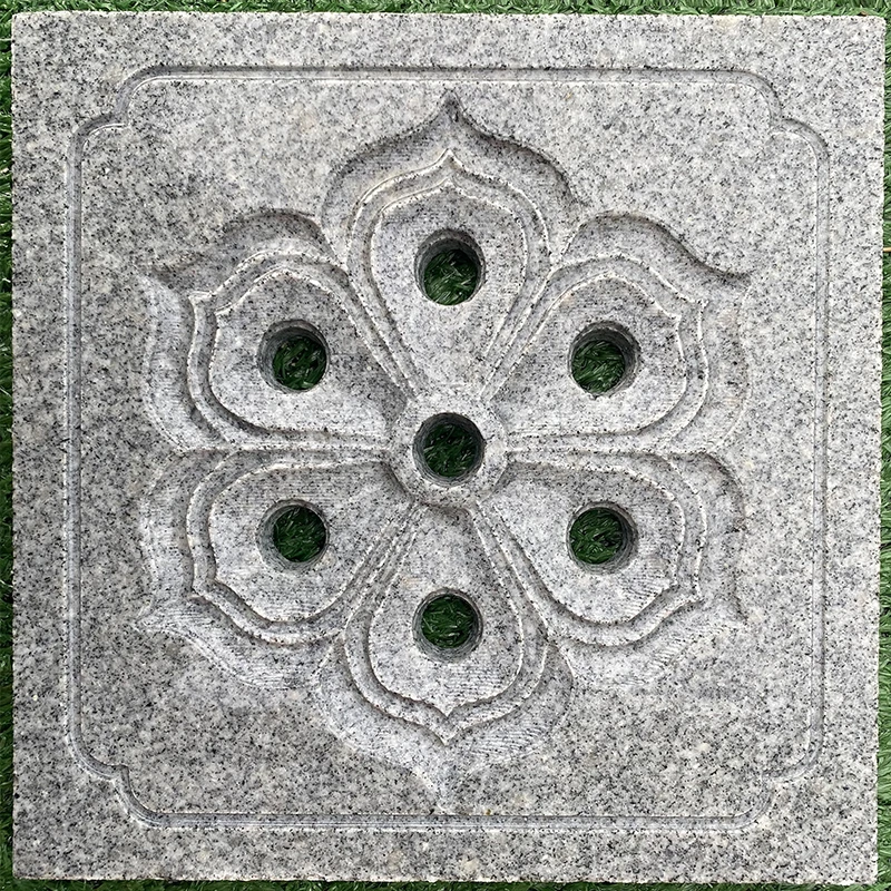 石材井盖下水道水沟盖室外雨水天然大理石庭院装饰铜钱地漏水篦子
