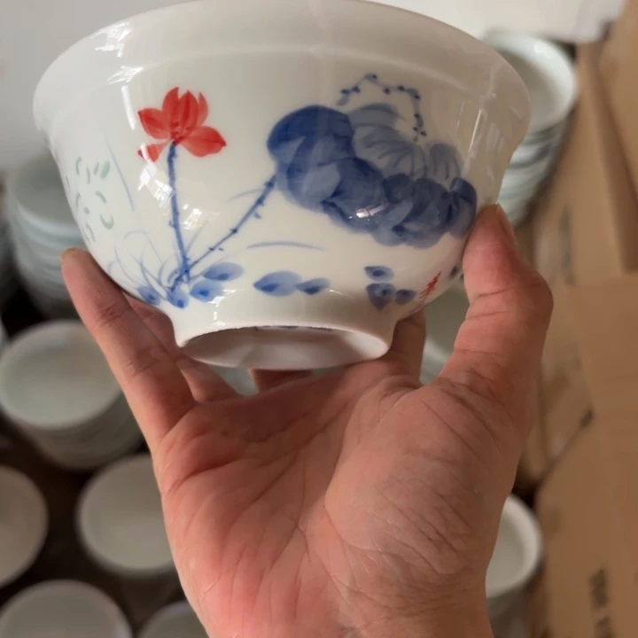 @***宝青瓷景德镇陶瓷两只微瑕