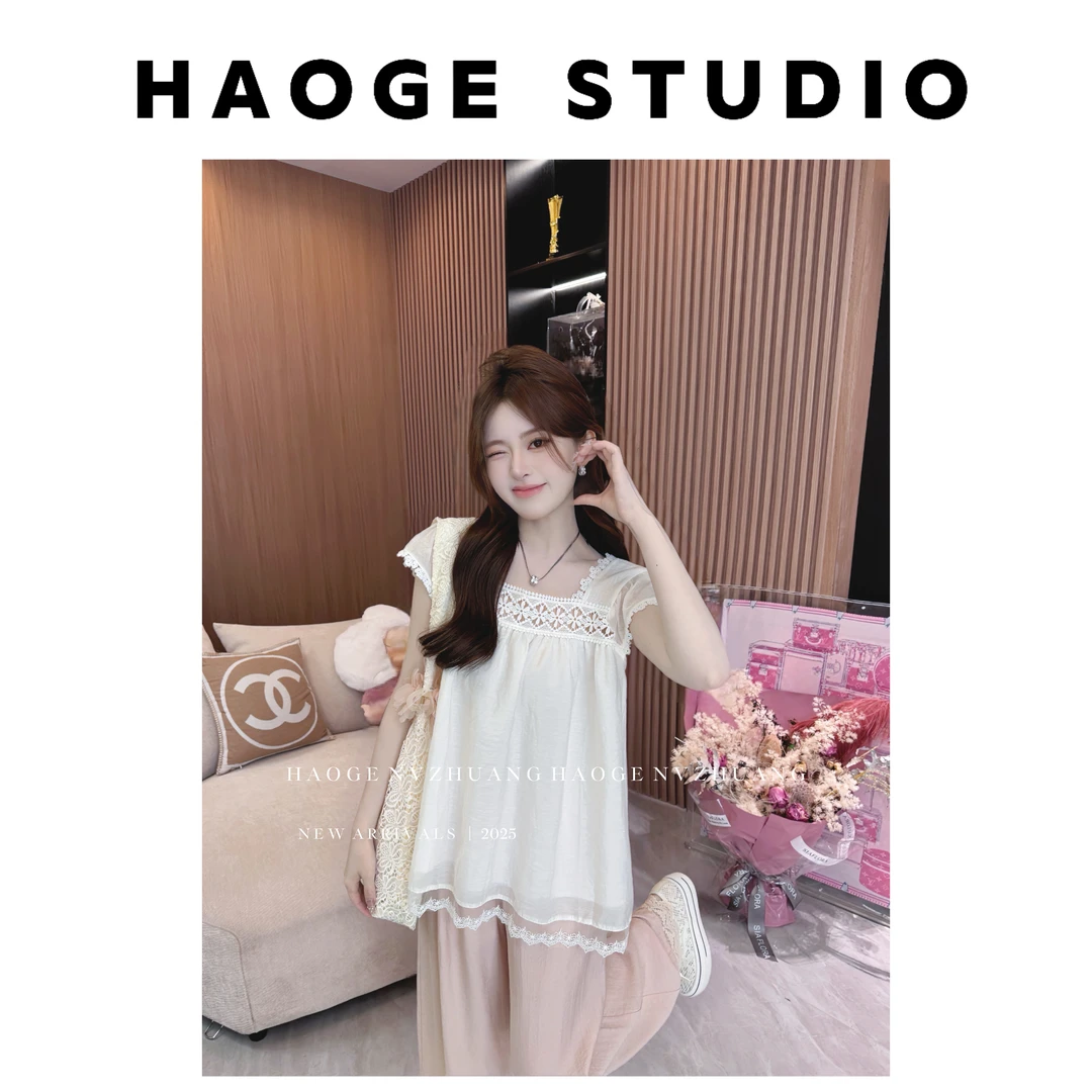 浩哥严选●乖乖女X5SY0261A上衣预轻奢时尚简版百搭设计感薄款休闲