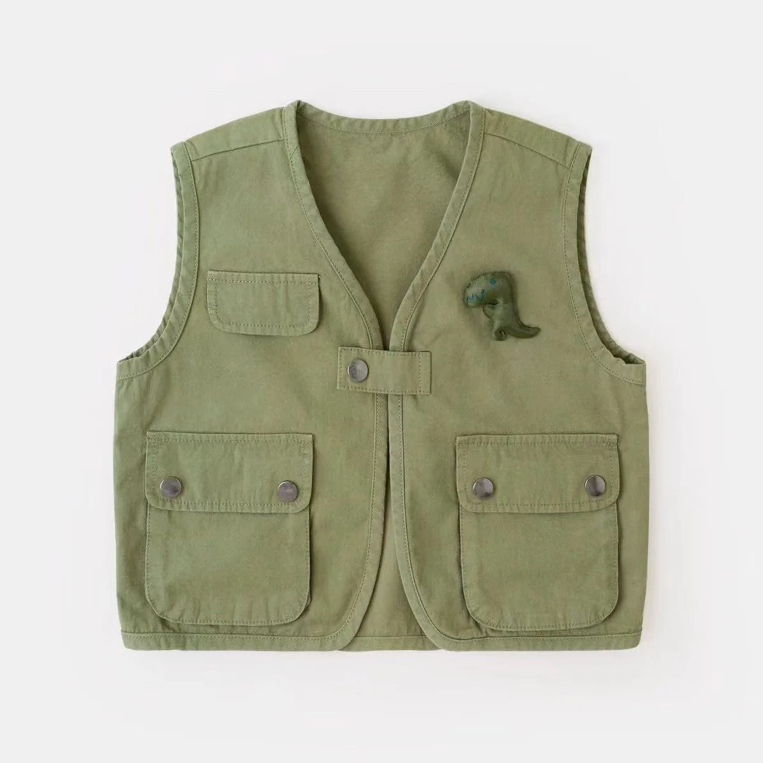 1452儿童马甲男宝夏季新款小恐龙背心童装