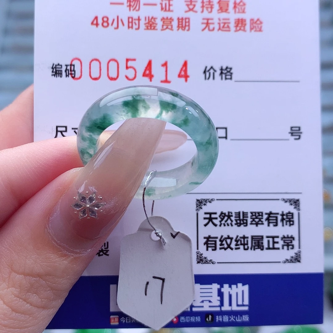 翡翠未镶嵌戒指天然