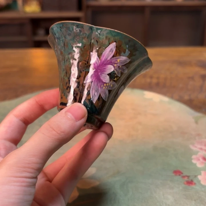 柴烧纯手工手绘陶瓷