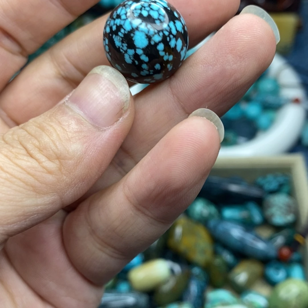 无非金属特色乌蓝花圆珠