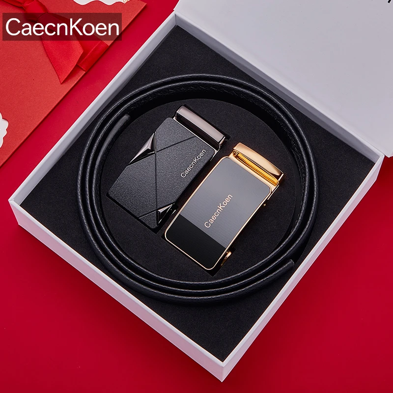 正品CaecnKoen 男士皮带男真皮自动扣牛皮腰带高档裤带情人节礼物