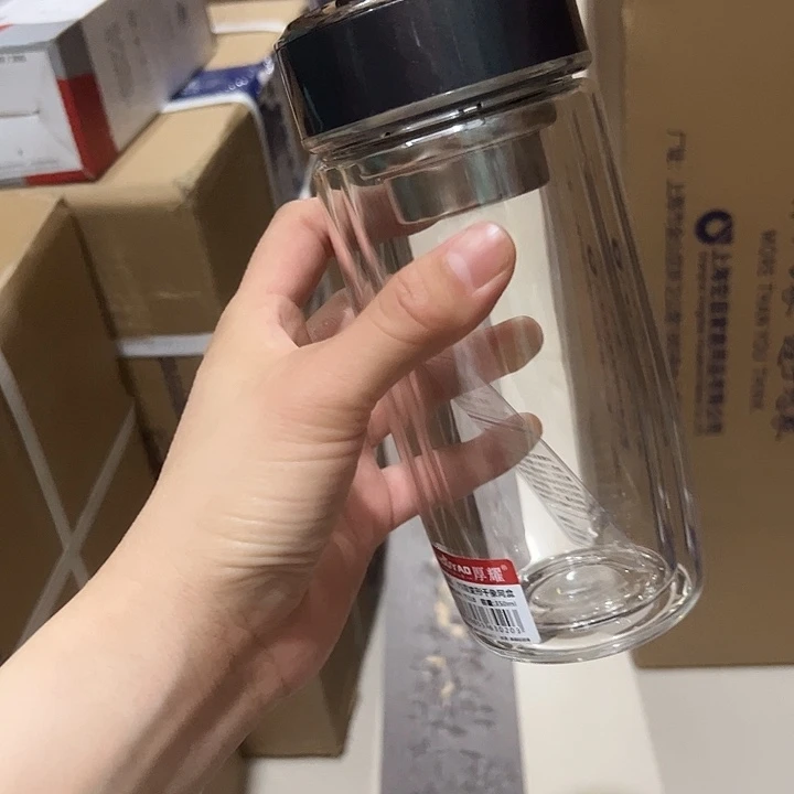 厚耀品牌双层350ml千象鹅蛋杯