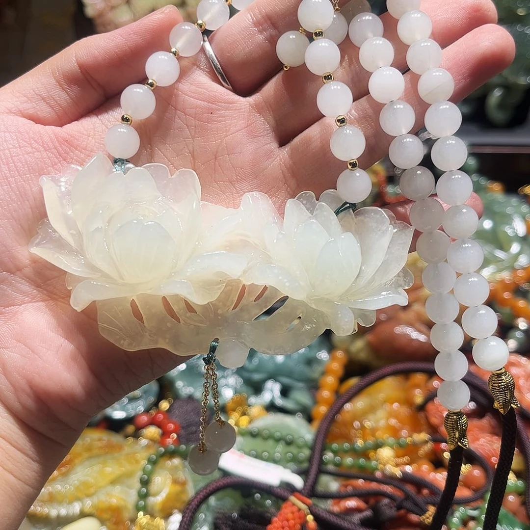 岫玉未镶嵌毛衣链