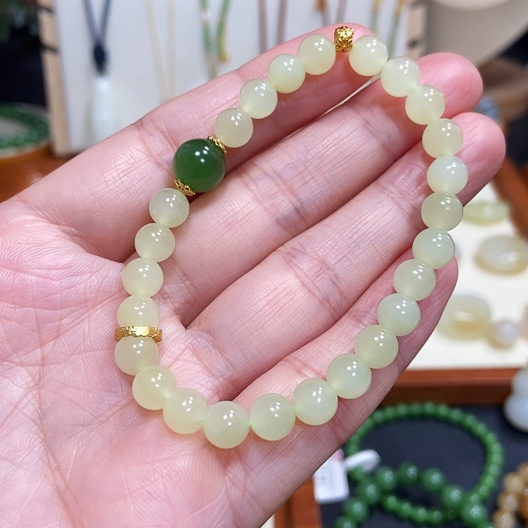 和田玉未镶嵌手链