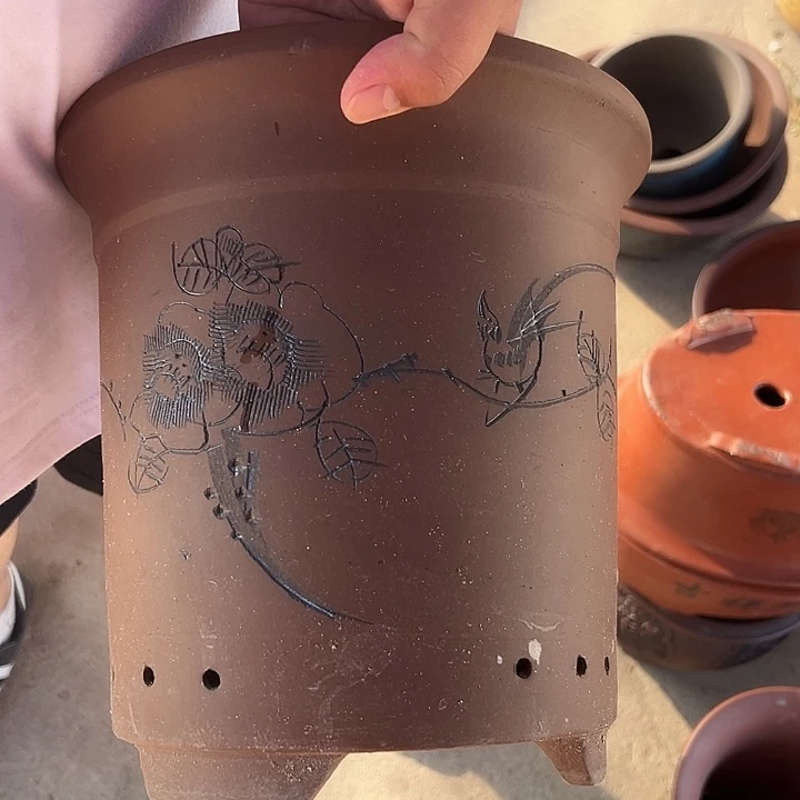 紫砂花盆口径快快乐乐