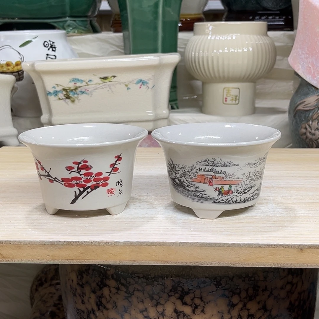 陶瓷绿植多肉微瑕花盆口径9.5*6