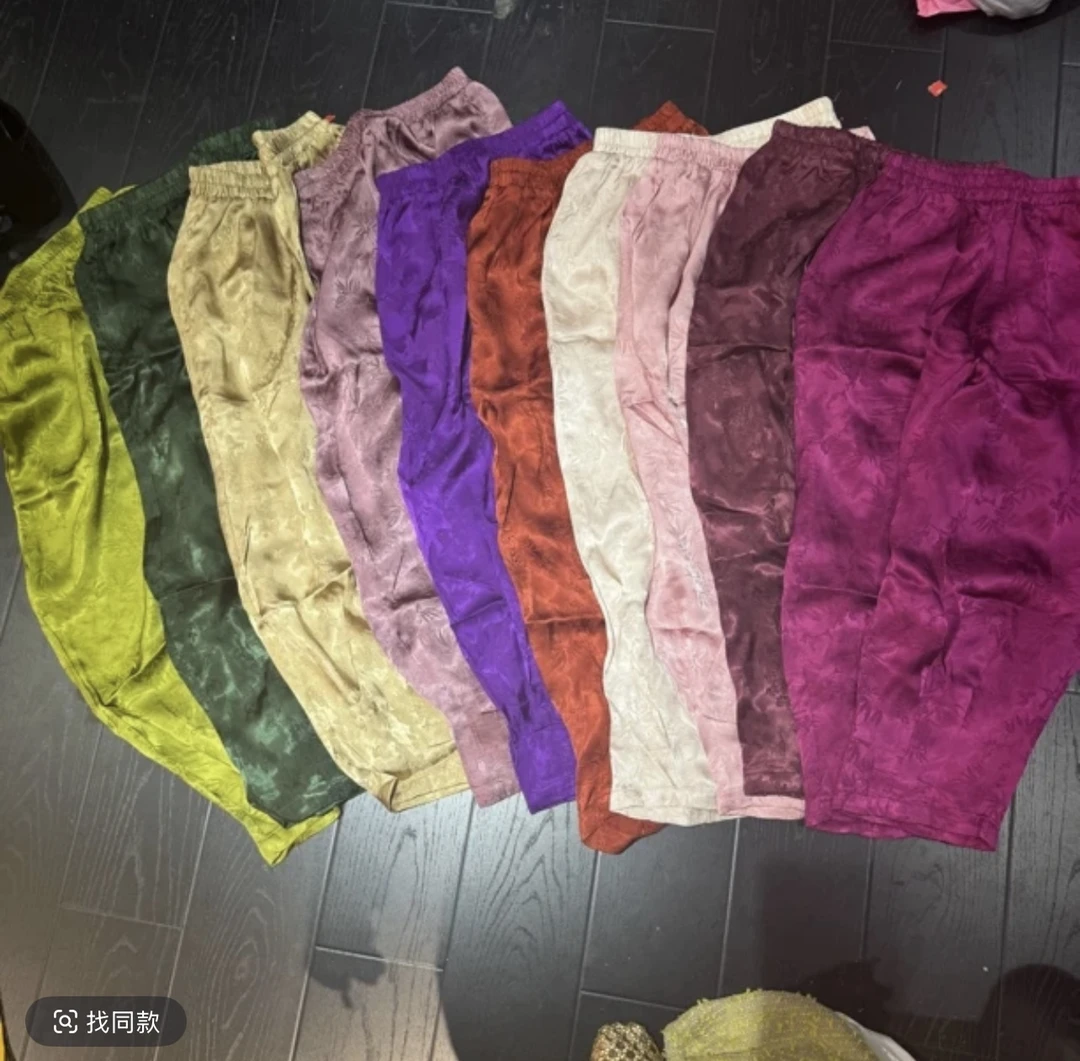 585-1#《百搭推荐》重工提花休闲夏季薄款百搭显瘦提花裤子