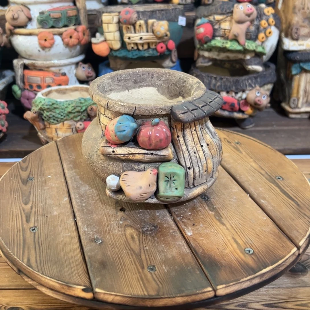 红陶嘻哈多肉花盆