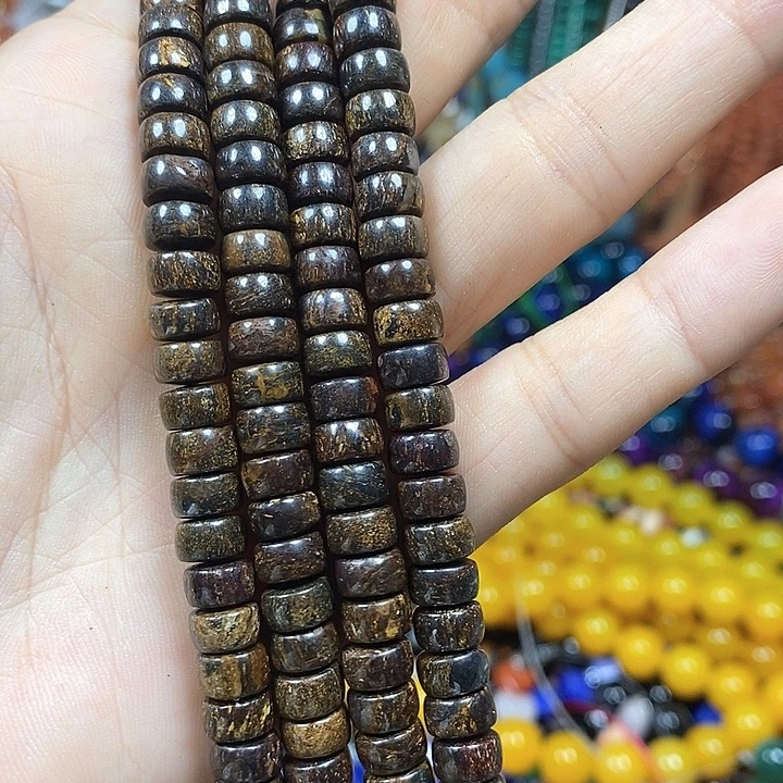 玛瑙/玉髓未镶嵌珠宝半成品古铜隔片卡7mm