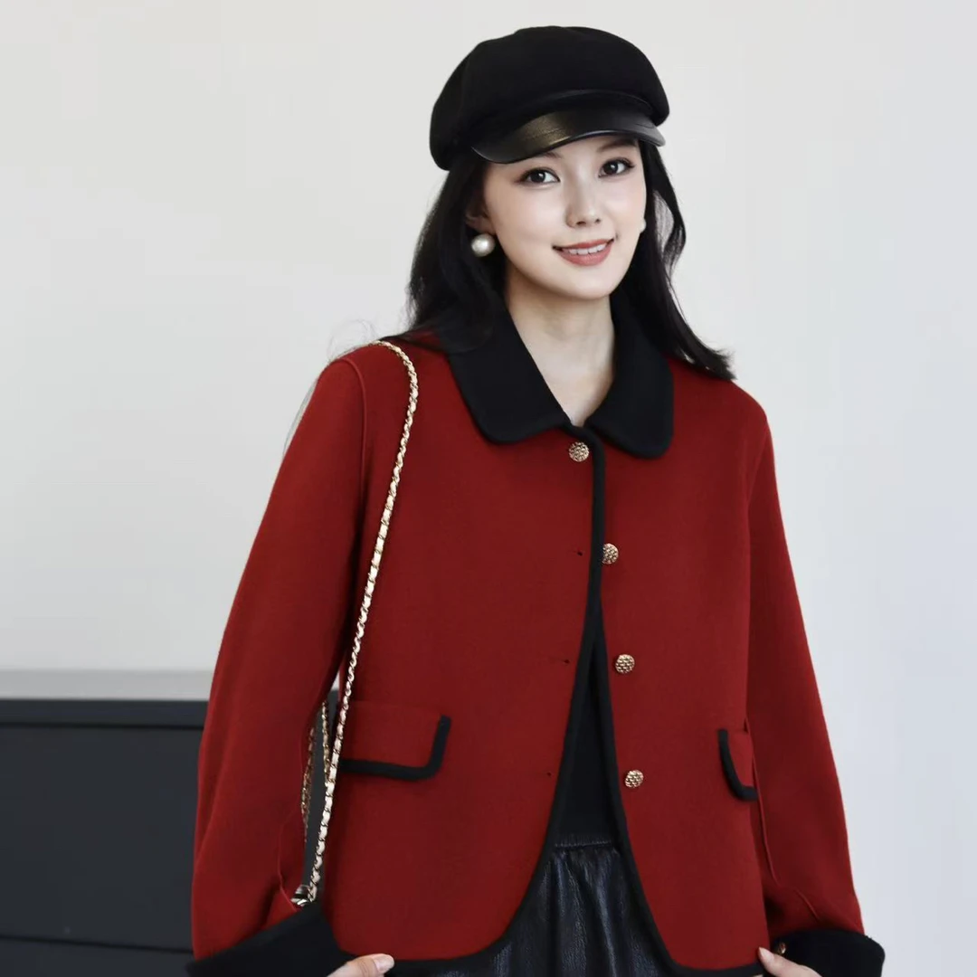 外套女秋季新款气质休闲极简风减龄纯色小香风外套