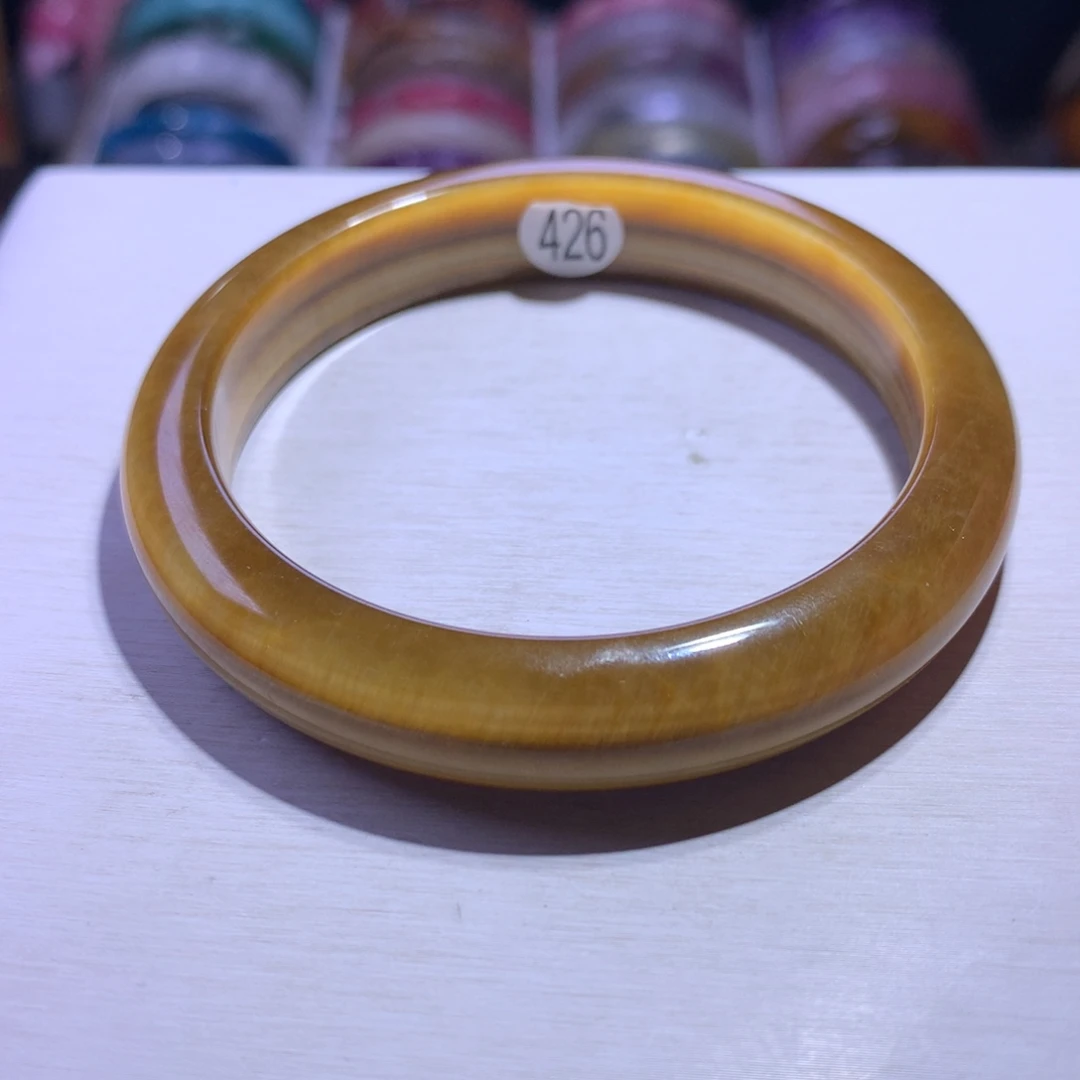 水晶手镯银S925镶嵌虎眼58圈426