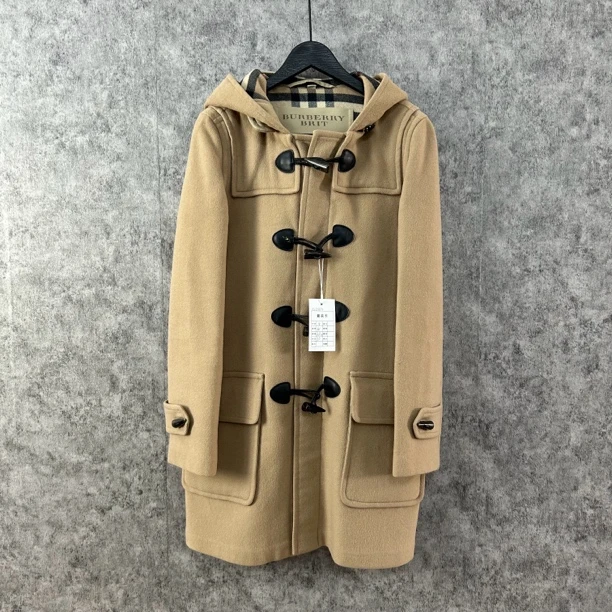 95新 BURBERRY/博柏利 Burberry卡其色牛角扣大衣外套