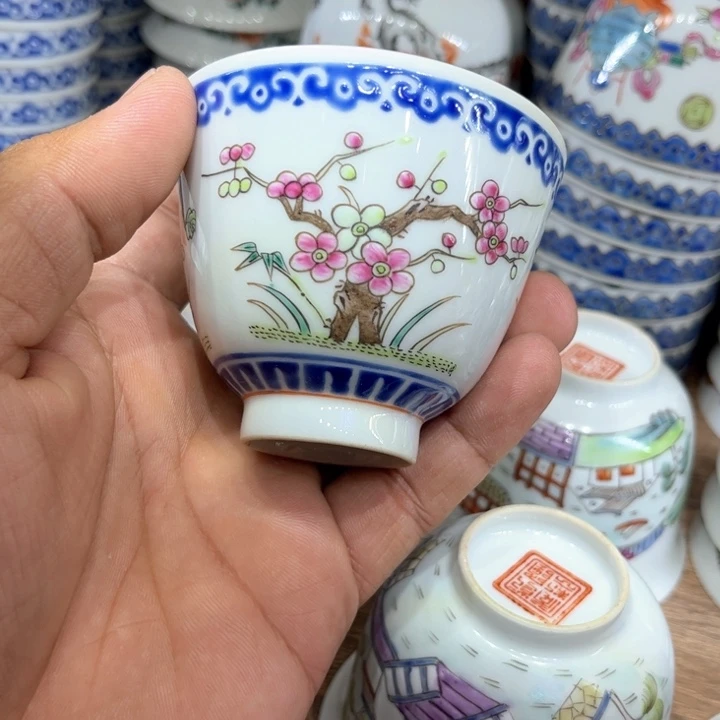 纯手绘精品盖碗杯