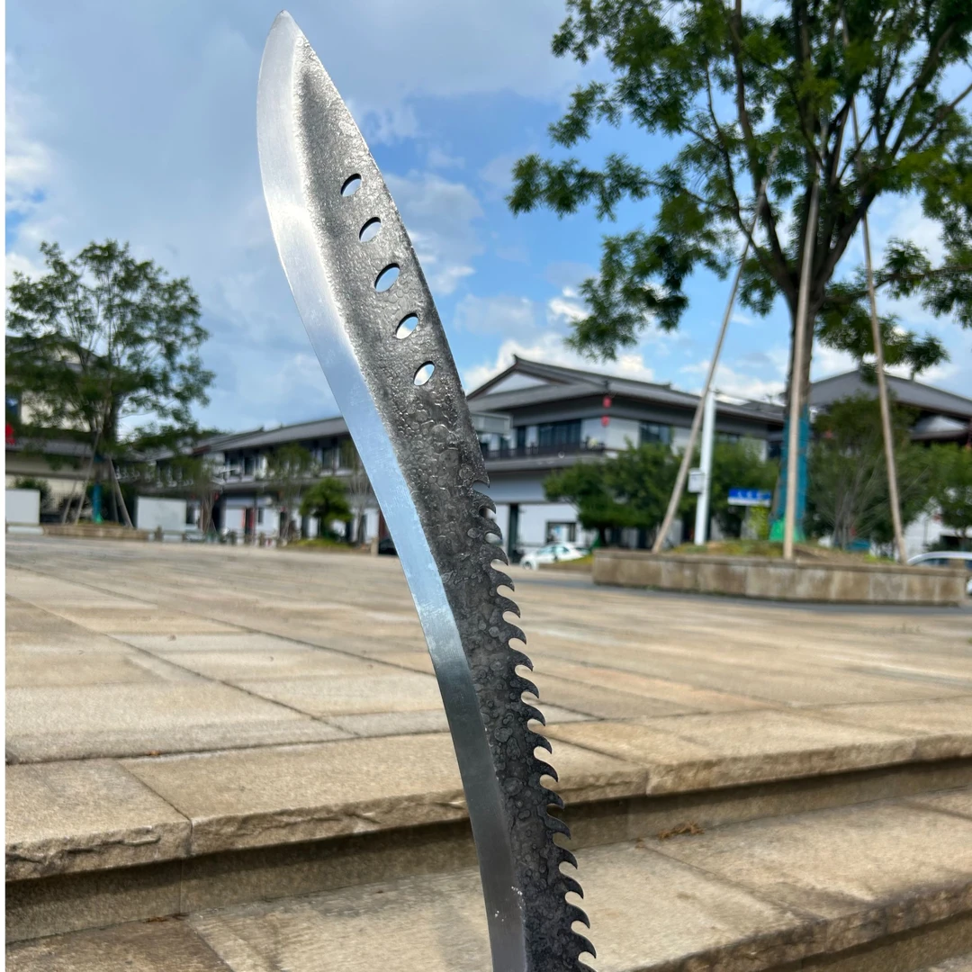 古越剑铺狂风牛尾刀绣春刀淬火淬油高锰钢户外摆件收藏未开刃