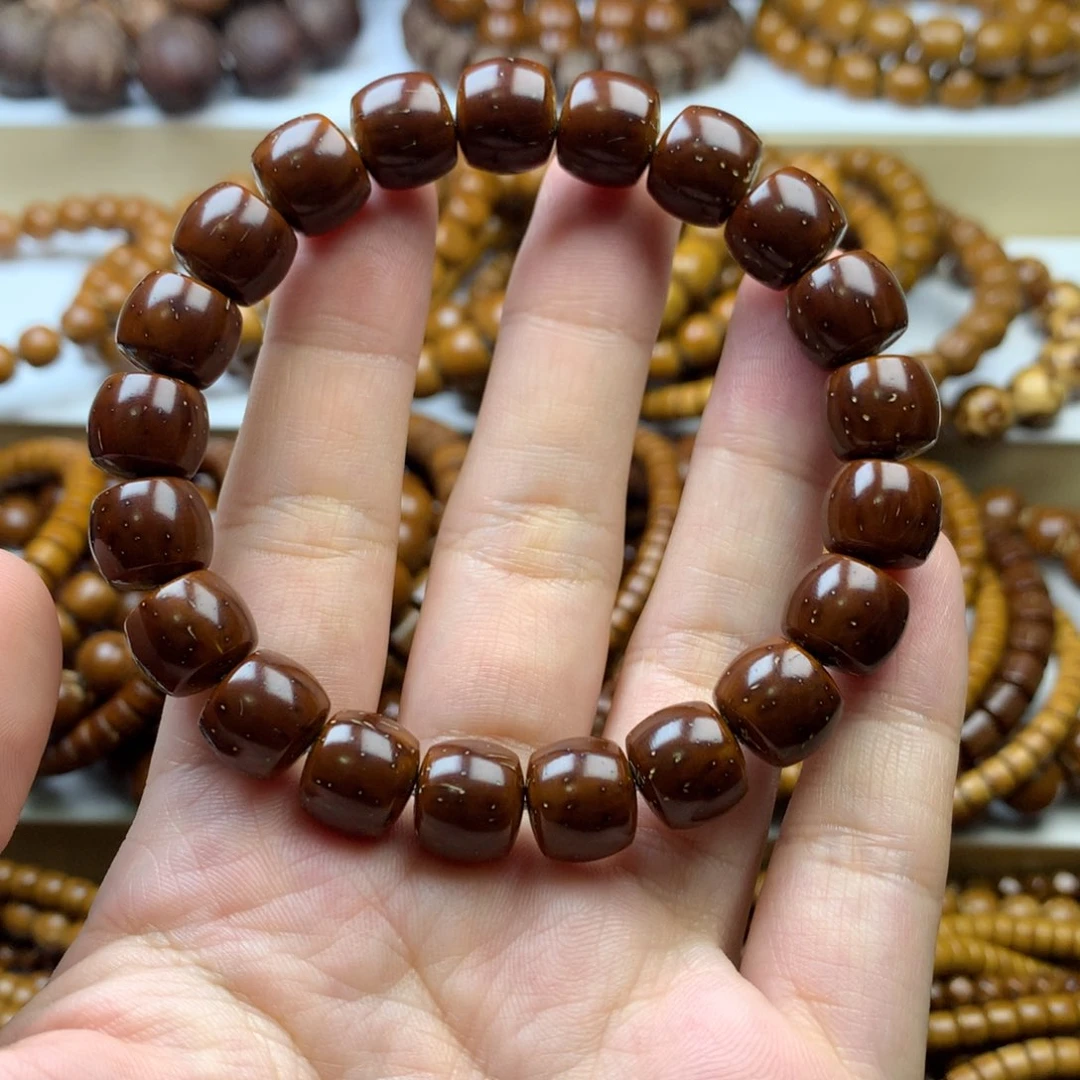 【闪购商品】紫金鼠手串11*10实心弧切