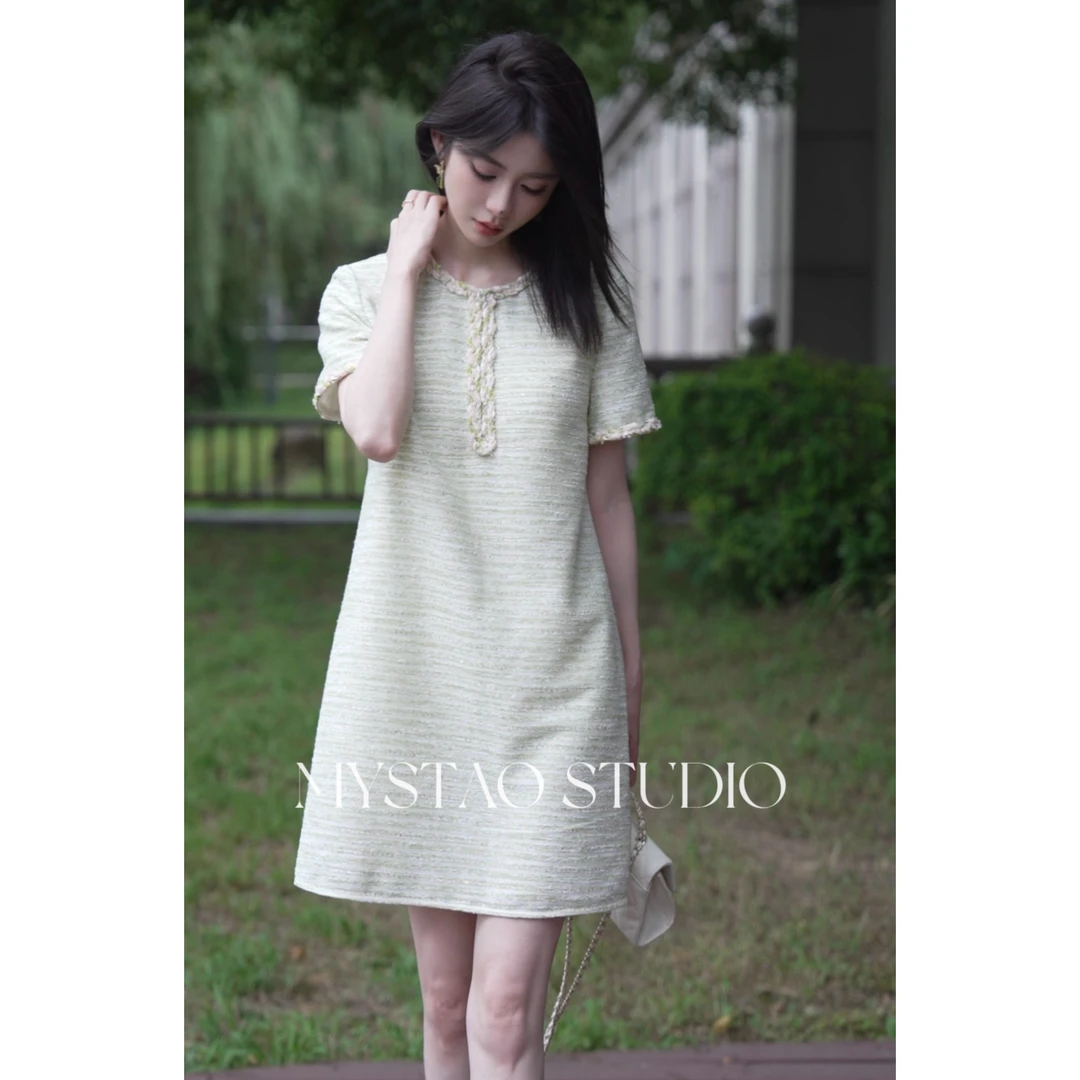 MYSTAO原创高定【半夏时光】小香风显瘦气质连衣裙152U0018