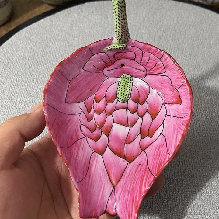 瓷杯子精品陶瓷荷花杯