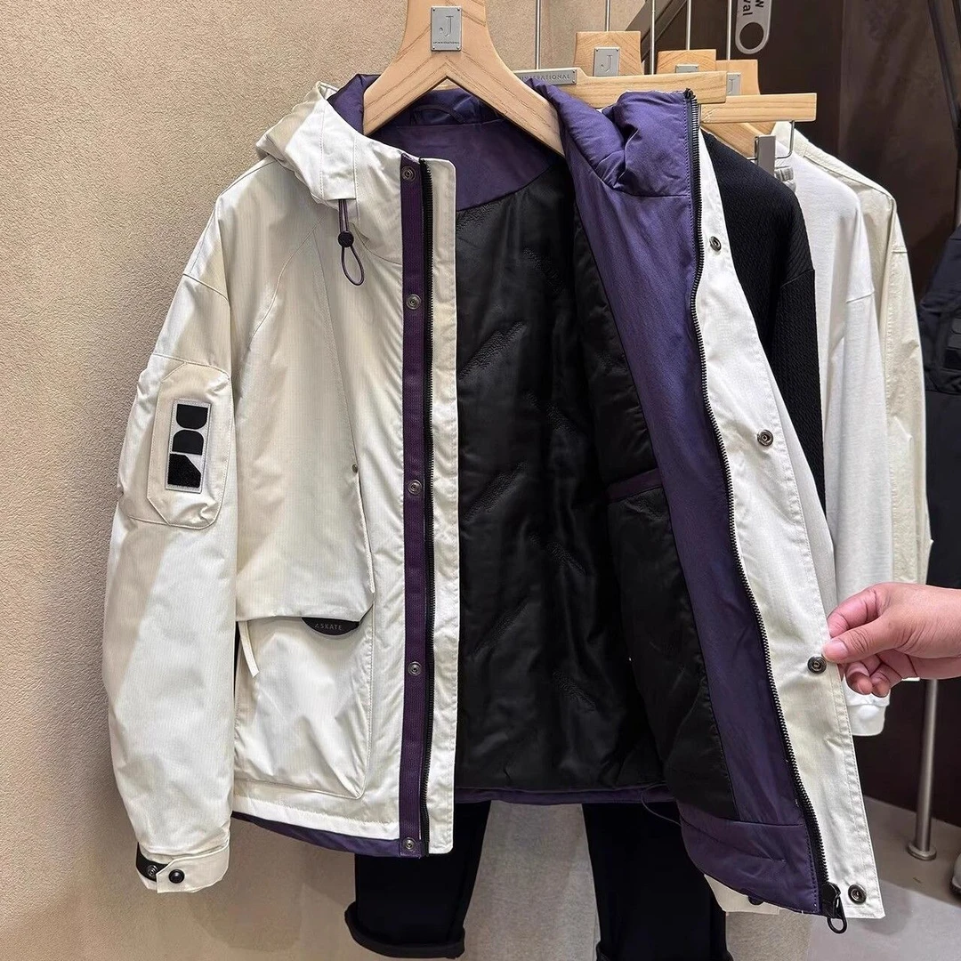 大爱！新款超帅！高品质户外工装男士连帽冲锋衣羽绒棉服棉衣8809