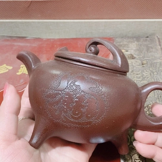 茶壶绿泥宜兴紫砂全手工制作