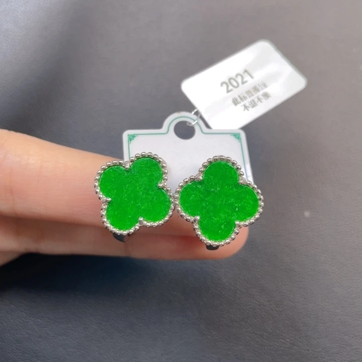 翡翠银S925镶嵌吊坠(不含链)