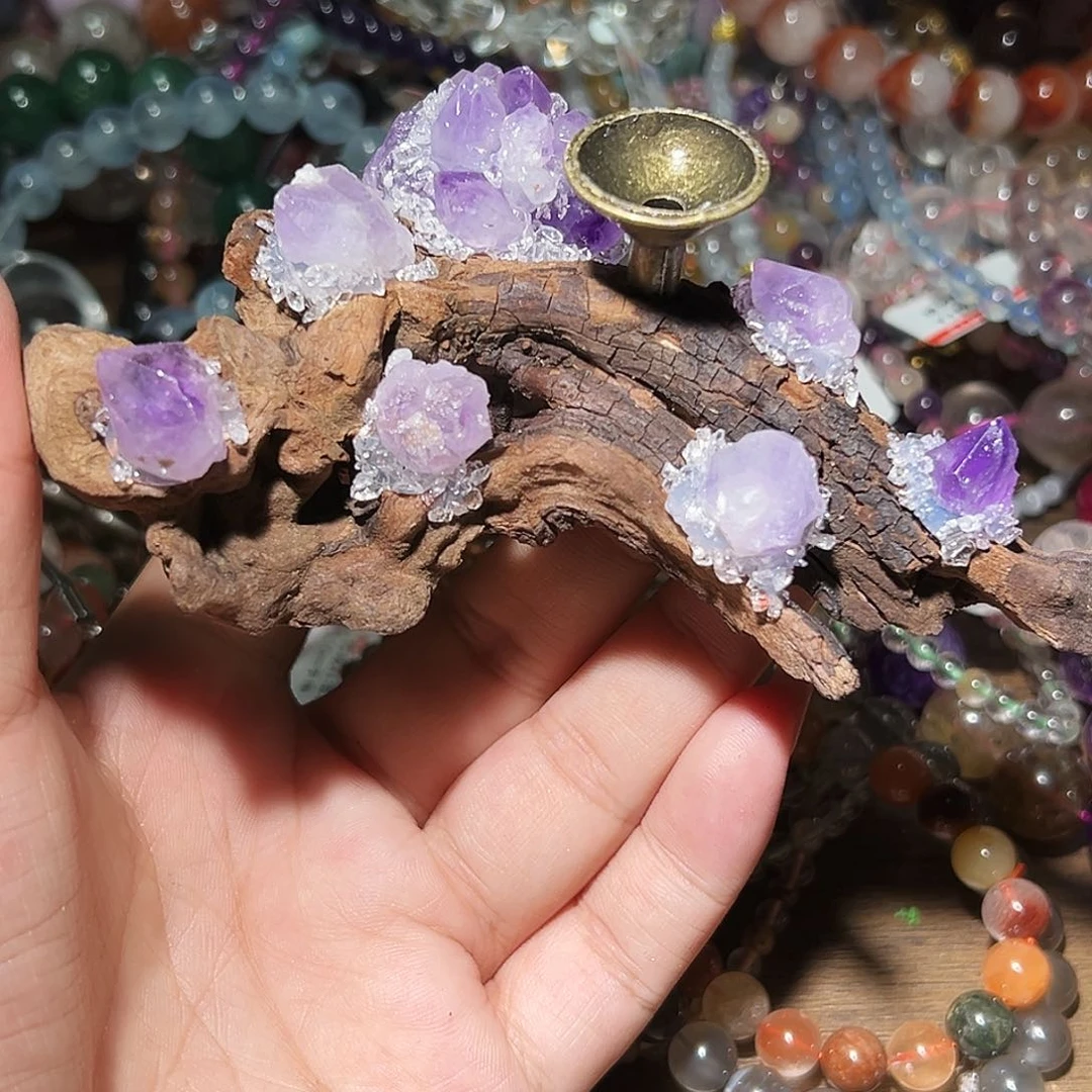 水晶手链未镶嵌紫水晶底座
